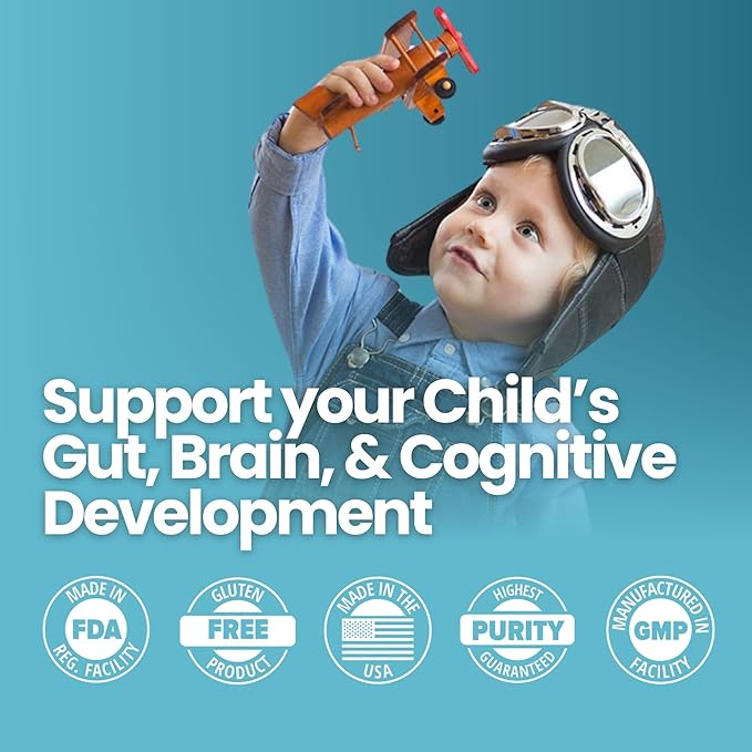 SuperHMO Prebiotic Mix for Kids - 5 HMOs for Gut Digestion and Cognitive Health Powder 45 Servings