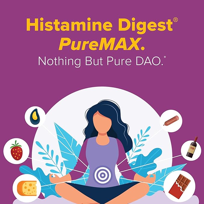 Omne Diem Histamine Digest PureMAX with DAO - Diamine Oxidase Supplement for Food Related Histamine Intolerance (60)
