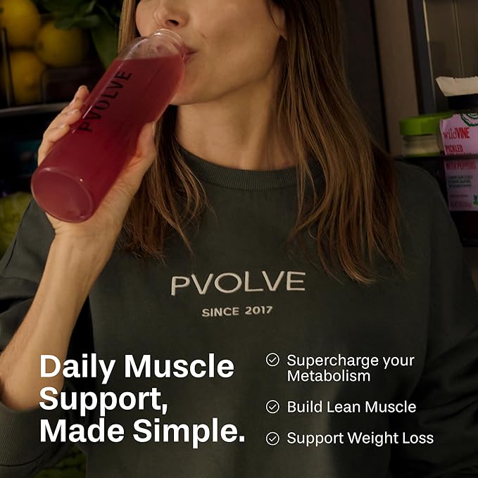 PVOLVE Sculpt 9 EAA &amp BCAA Powder for Women | Very Berry Flavor | Essential Amino Acids Supplement for Lean Muscle Recovery &amp Strength | Non-GMO