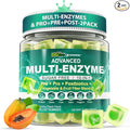 2Pack Digestive Enzymes Gummies for Women &amp Men Multi-Enzymes with 90Billion CFU Probiotics and Prebiotics &amp Postbiotic Vegetable &amp Fruit Fiber Blend Super Enzymes for Digestive &amp G