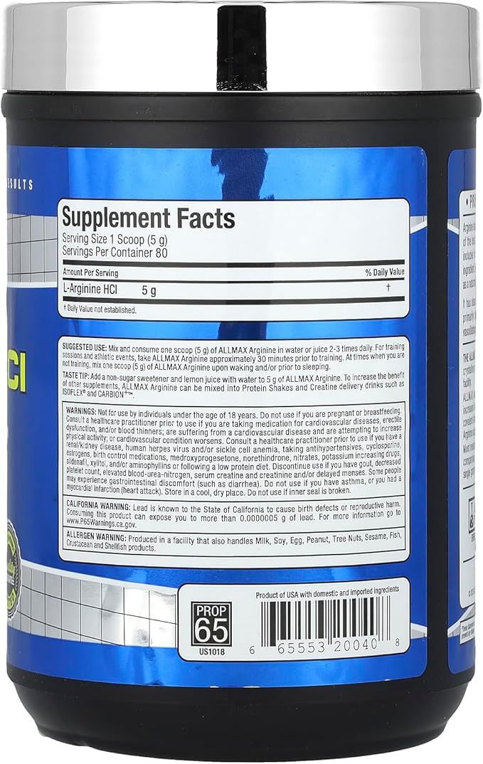 ALLMAX Essentials Arginine HCl 14.11 oz (400 g)