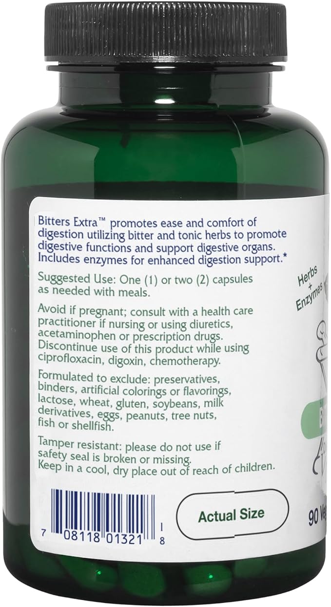 Vitanica Bitters Extra Digestion Support Vegan 90 Capsules