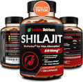 Pure Himalayan Shilajit Capsules Supplement (2010mg + Absorption Enhancer+50% Fulvic Acid) Natural 30:1 Shilajit with 85+ Trace Minerals for Energy Performance Immune Support| Non GMO| 120 Pills