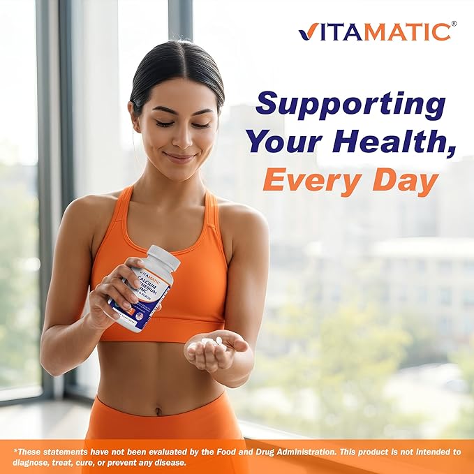Vitamatic Calcium Magnesium Zinc D3 Boron | 365 Coated Tablets Supplement | Calcium 1200 mg Magnesium 420mg Zinc 25mg Vitamin D3 1000 IU Boron 1 mg | Non-GMO | Gluten Free | Made in USA-2 Pack