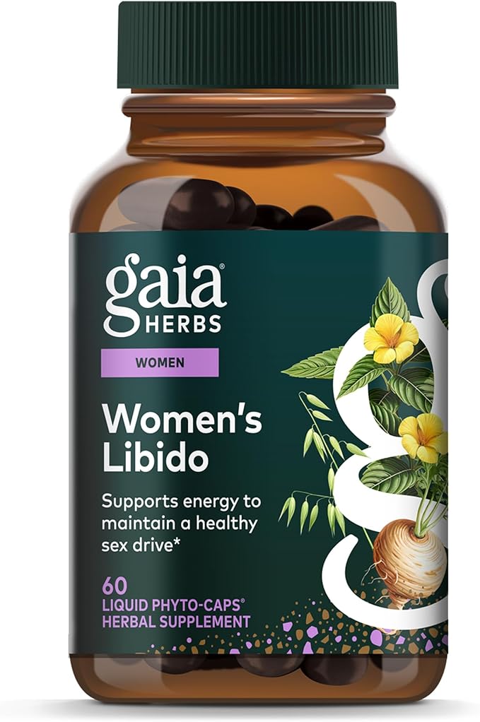 Gaia Herbs Womens Libido - Supports Energy to Maintain Healthy Libido* - with Tribulus &amp Horny Goat Weed - 60 Vegan Liquid Phyto-Caps (60 Servings)