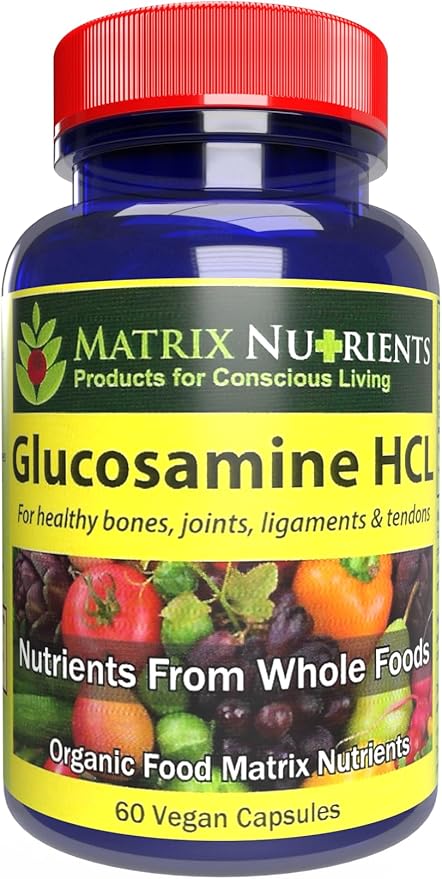 GLUCOSAMINE HCL - Cartilage Builder! Maintain Healthy Joints Bones Ligaments and Tendons. Absorption Rate up to 98% - Vegan Capsules (60ct)