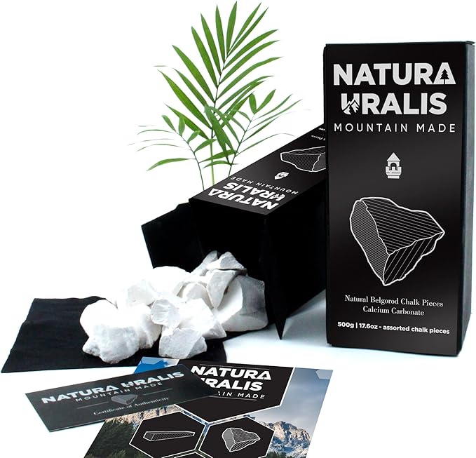 Premium Belgorod Chalk Chunks | 17oz of White Chalk Chunks - Amazing Crunch Satisfying Earthy Velvety and Firm Texture ASMR Sensation Natural Calcium Carbonate