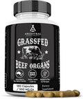 Ancestral Supplements Grass Fed Beef Organ Supplement Supports Whole Body Wellness with Proprietary Blend of Liver Heart Kidney Pancreas Spleen Freeze-Dried Beef Non-GMO 180 Capsules