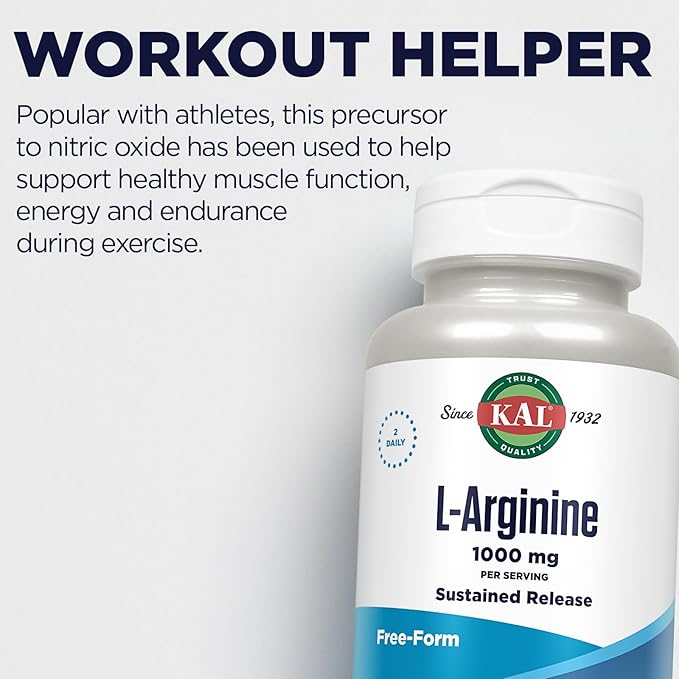 KAL 1000 Mg L-arginine Tablets 120 Count
