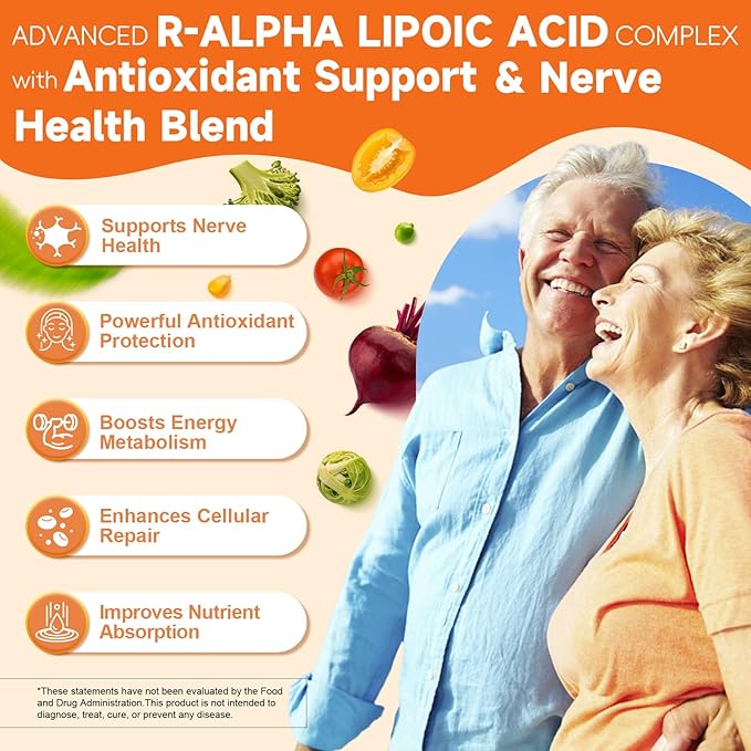 Totaria R Alpha Lipoic Acid 600mg - Stabilized ALA Supplement for Neuropathy Support Capsules Nerve Health Nervous System and Antioxidant Non-GMO Gluten Free Vegan Safe 120 Counts
