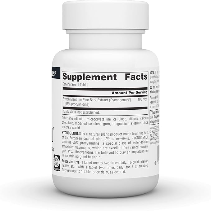 Source Naturals Pycnogenol Proanthocyanidin Complex 100 mg - 30 Tablets