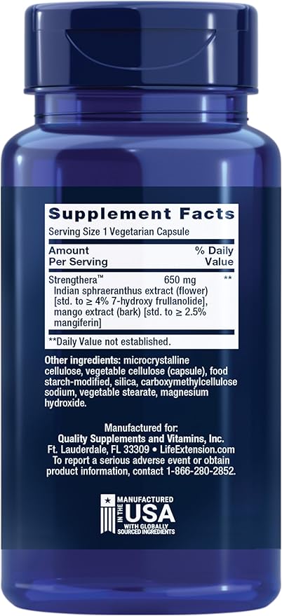 Life Extension Active Vitality &amp Strength Functional Fitness Muscle Health Physical Independence 1-Daily Non-GMO Gluten-Free 30 Capsules