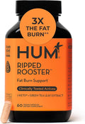 HUM Ripped Rooster Natural Green Tea Extract Capsules with Chromium 7 Keto DHEA Gluten Free Vegan Green Tea Supplement to Support Cravings Healthy Diet &amp Management 60 Count