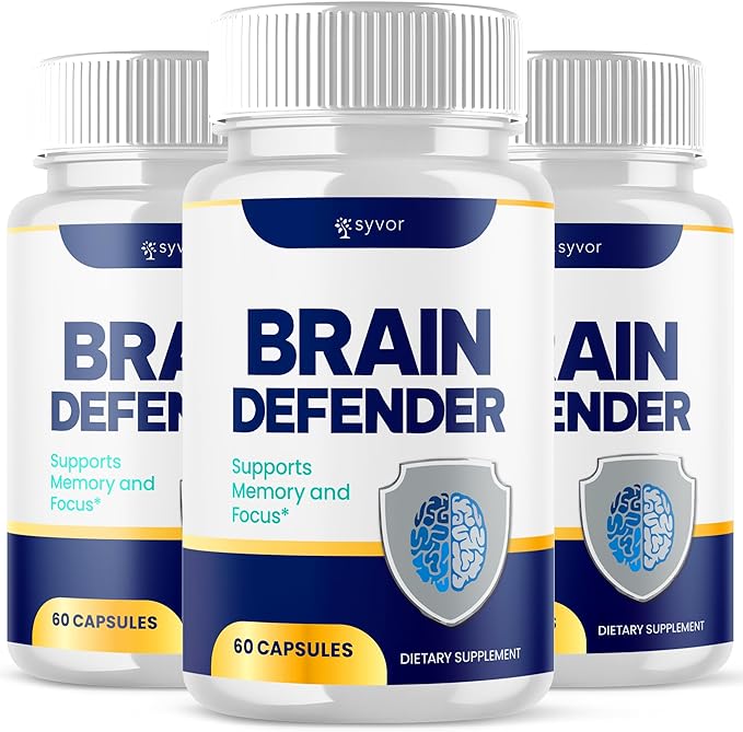 (3 Pack) Brain Defender Supplement Pills Official Brain Defender Advanced Formula Nootropic Capsules All Natural Health and Wellness Support Formula Maximum Strength Braindefender (180 Capsules)