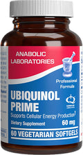 Ultra Absorption Ubiquinol CoQ10 Supplement - Coenzyme Q10 Supplement for Heart Immune Energy Cellular &amp Brain Support - Vegetarian Non-GMO &amp Made in The USA in cGMP Facilities - 60 Servings