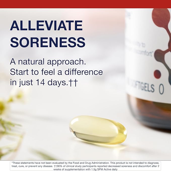 Metagenics SPM Active One Daily Supplement - Next Generation Omega Fish Oil with Pro Resolving Mediators for Joint Soreness &amp Soothing Relief* - Sustainably Sourced - Gluten-Free - 60 Softgels