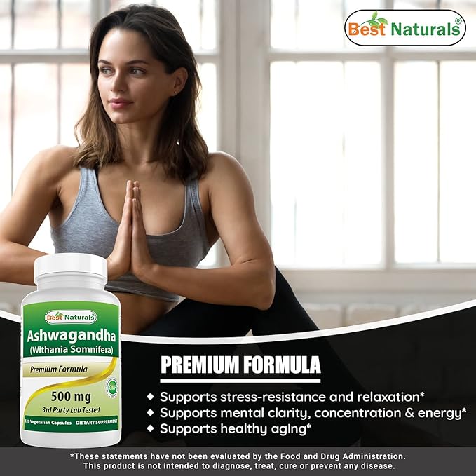 Best Naturals L-Glutamine 1000 mg &amp Ashwagandha Extract 500 Mg