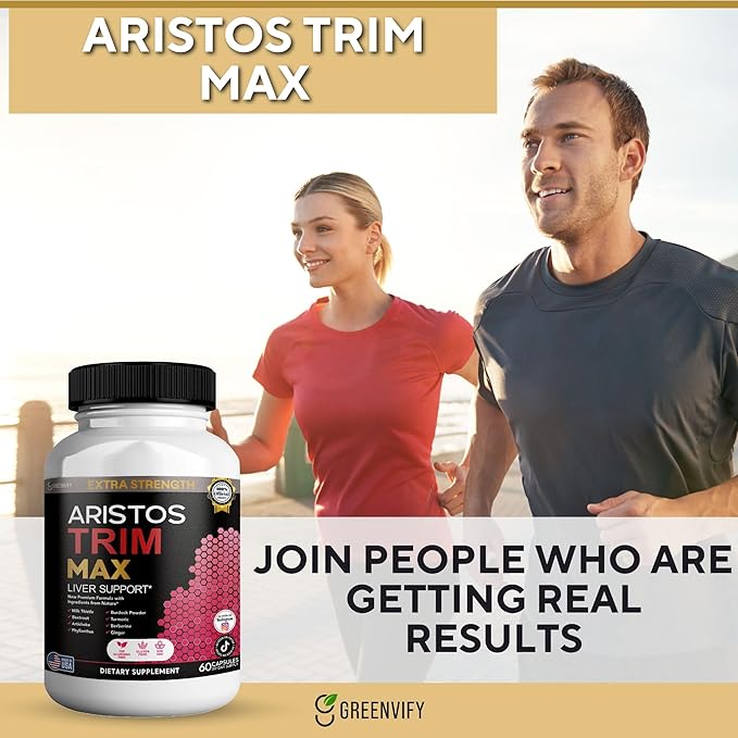 Aristos Trim Max Liver Support Extra Strength 60 Veggie Capsules 30 Servings with Milk Thistle Beetroot Artichoke (3)