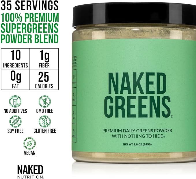 NAKED Colostrum &amp Super Greens Bundle – Grass-Fed Bovine Colostrum + Organic Greens with Prebiotics &amp Probiotics - Gut Skin Recovery &amp Immune Support