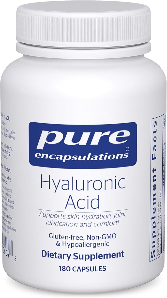 Pure Encapsulations Hyaluronic Acid - for Skin Hydration Joint Lubrication &amp Joint Health* - Effective Absorption - Gluten Free - Vegan &amp Non-GMO - 180 Capsules