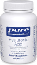 Pure Encapsulations Hyaluronic Acid - for Skin Hydration Joint Lubrication &amp Joint Health* - Effective Absorption - Gluten Free - Vegan &amp Non-GMO - 180 Capsules