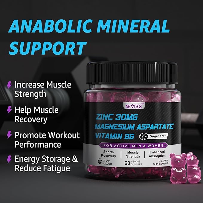 Vegan Omega 3 Gummies with Zinc and Magnesium Supplement