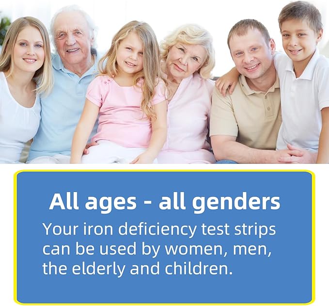 Iron Deficiency Anemia Home Test Kit Highly Accurate Easy to Read and use 2 Test