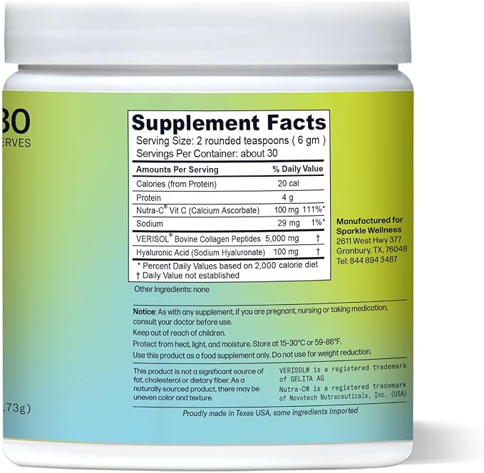 Sparkle Wellness Skin Boost Plus (No Flavor) [30-Serves] &amp Joint Boost (No Flavor) [30-Serves] | Collagen with VERISOL FORTIGEL &amp TENDOFORTE to Improve Skin Hair &amp Nail Health &amp Supp