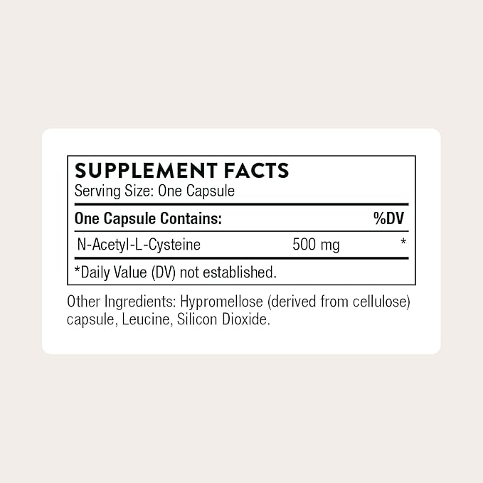 THORNE - NAC - N-Acetylcysteine - 500mg - Supports Respiratory Health &amp Immune Function - Promotes Liver &amp Kidney Detox* - Gluten Dairy &amp Soy-Free - 90 Servings