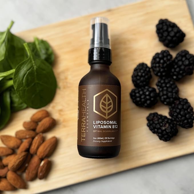 Terra Health Essentials - Liposomal B12 | Support Energy &amp Mood Promote Memory Aid Immune System (1 Bottle 30 Day Supply)