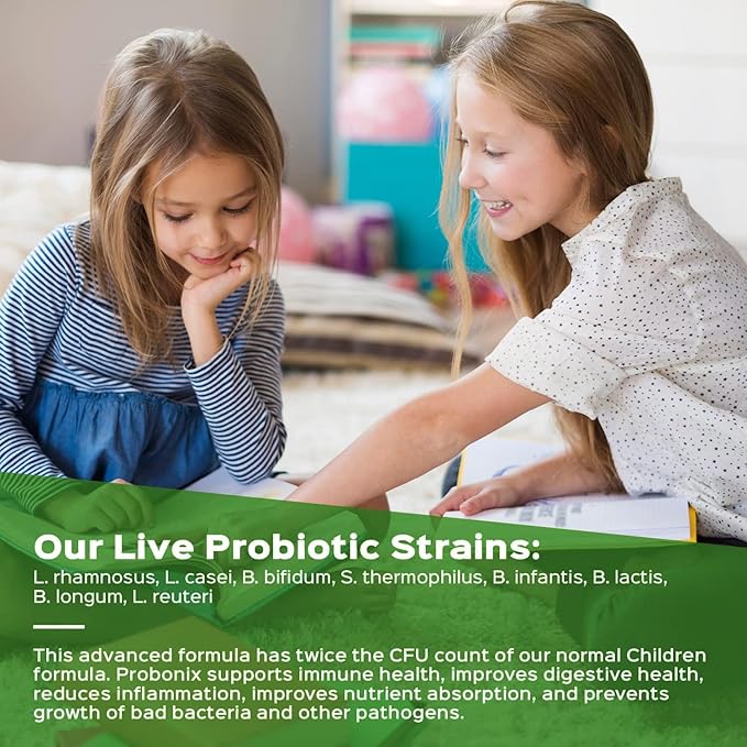 Humarian Advanced Probonix for Kids 30 lbs &amp Up - High Bioavailability Liquid Probiotics - Superior 8-Strain Probiotic Drops to Fortify Gut Health Immunity &amp More - 30-Day Supply Tasty Grape