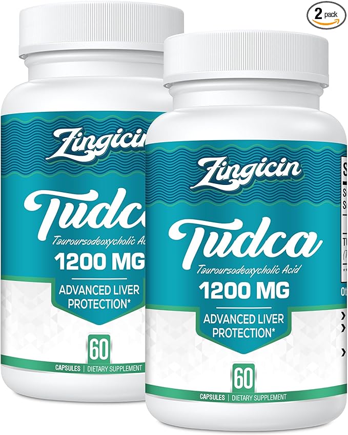 TUDCA Supplement 1200mg - 120 Veggie CapsulesPowerful TUDCA Bile Salts Supplements for LiverDigestion