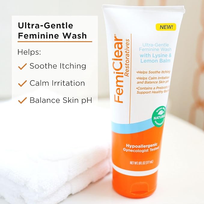 FemiClear Trio HClear for him Topical Ointment Ultra-Gentle Feminine Wash HerpEase with L-Lysine 3000mg Essentials for Vaginal Health