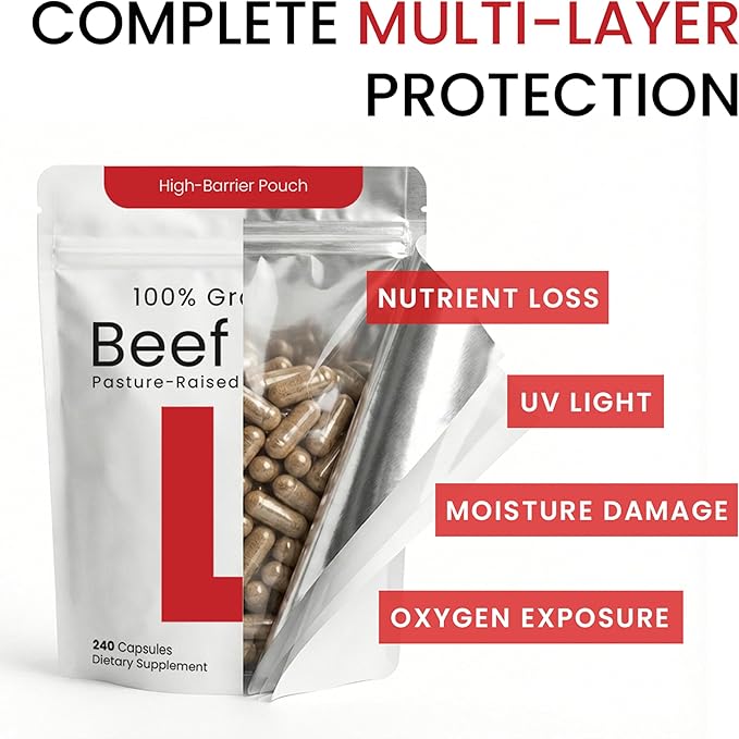 Beef Liver Capsules – USA-Made (Value Pack) Whole Food Source of 30+ Bioavailable Nutrients: Vitamin A B12 Folate Heme Iron Zinc for Energy Immunity Skin – 100% Grass-Fed Beef Organ Supplement