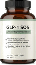 GLP-1 SOS™ Digestive Support for Ozempic Wegovy Mounjaro Users – Constipation Sulfur Burps Fatigue – Magnesium Ginger Probiotics B12 – 60 Capsules