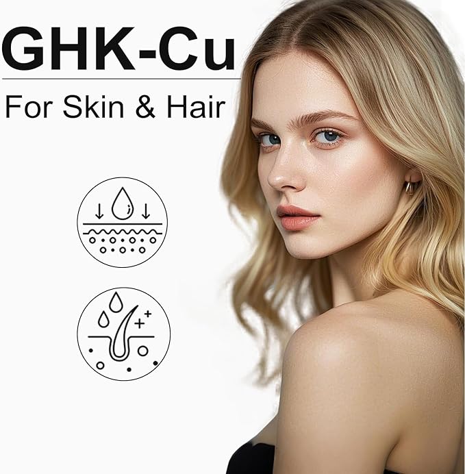 QUBIT GHK-Cu Copper Peptide Supplement for Skin &amp Hair Easy to Absorb Precisely Dosed – 90 Vegan Capsules