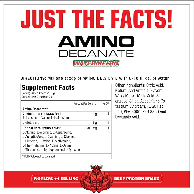 Muscle Meds Amino Decanate Watermelon 13.3 Oz