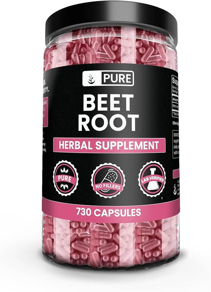 PURE ORIGINAL INGREDIENTS Beet Root (730 Capsules) No Magnesium Or Rice Fillers Always Pure Lab Verified
