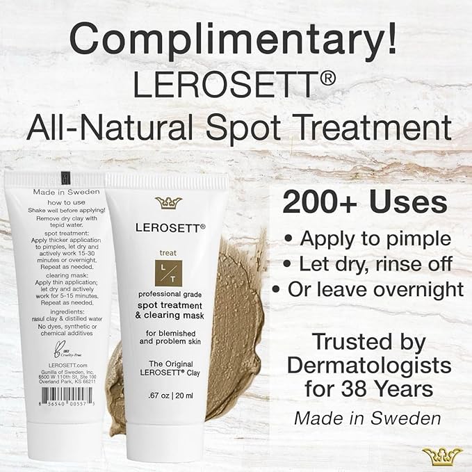 LEROSETT ClearPoint Anti Acne Pills Natural Supplements for Hormonal &amp Cystic Acne Treatment for Oily Skin &amp Breakouts. 60 Caps