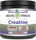 Amazing Formulas Creatine 3000 Mg Amino Acid Supplement | Capsules | Non-GMO | Gluten-Free | Made in USA (1 Pack | 500 Count)