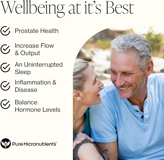 Pure Micronutrients Advanced Prostate Health Supplement - Saw Palmetto Beta-Sitosterol Stinging Nettle Root &amp Lycopene - Bladder Control &amp Urinary Support Supplements for Men