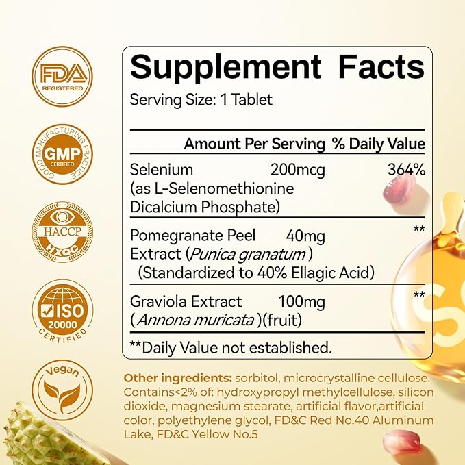 OxyEnergy Selenium (L-Selenomethionine) 200 mcgThree Month SupplyVeganYeast-FreeGluten Free Organic SeleniumHigh Absorption Supports AntioxidantImmune System &ampThyroid Health