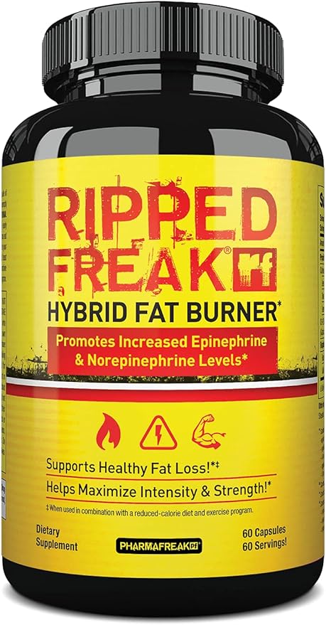 Pharmafreak Ripped Freak | Thermogenic &amp Metabolic Support | Energy &amp Focus for Training | Green Tea Green Coffee &amp Plant Extracts | 60 Vegan Capsules