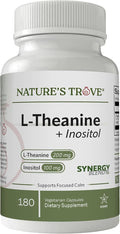 Nature's Trove L-Theanine 200mg with Inositol 100mg 180 Vegetarian Capsules