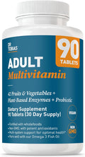 Dr. Tobias Adult Multivitamin for Women &amp Men - Immune Supporting Vitamins from 42 Fruits Vegetables Plus Probiotics Vegan Multivitamins for Men &amp Women - Non-GMO (90 Tablets 30 Servings)