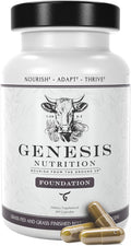 Grass Fed Beef Liver with Cordyceps Reishi Panax Ginseng &amp Rhodiola — Foundation 180 Capsules — Non-GMO No Fillers Third Party Tested