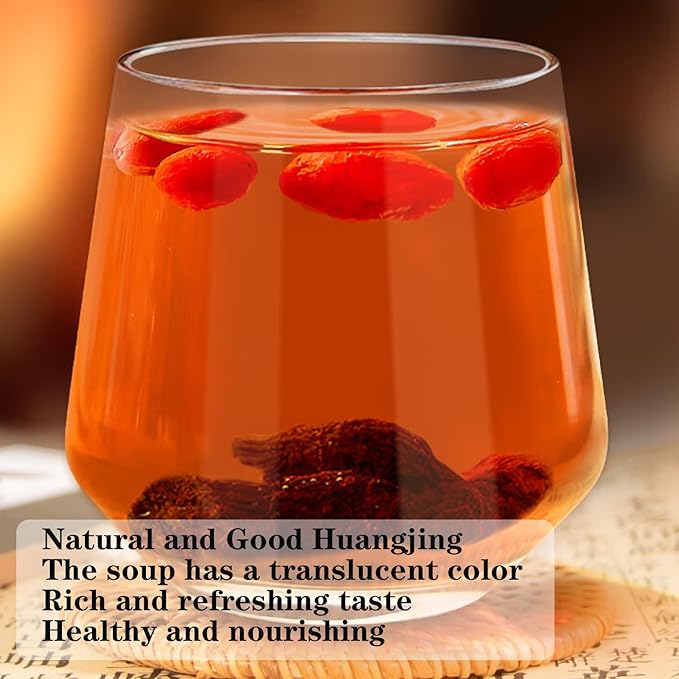 Huangjing Traditional Nourishing Herbal Tea Rhizoma Polygonati Huang Jing 12.7oz/360g Wild Polygonatum Rhizoma Polygonati dried Polygonatum sibiricum Chinese Herbs黄精 九蒸九晒 特级黄精茶