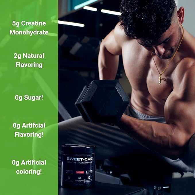 Creatine Monohydrate – 5g Creatine Monohydrate Powder – Advanced Creatine for Women and Men – Bulk Supplements Creatine – Delicious Fruit Punch Flavor – 10oz (40 Servings Sour Apple)