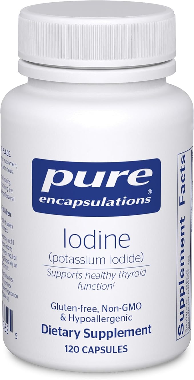 Pure Encapsulations Iodine - Supplement to Support The Thyroid &amp Help Maintain Healthy Cellular Metabolism - with Premium Potassium Iodide - 120 Capsules