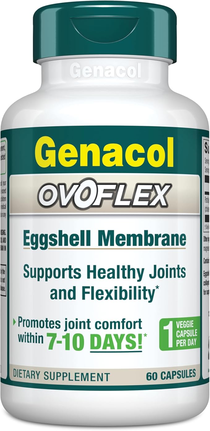 Genacol Ovoflex – Natural Eggshell Membrane Supplement Support Healthy Joints &amp Flexibility Vegetarian Solution for Joint Care Results in 7 Days Value Pack 60 Capsules (60-Day Supply)